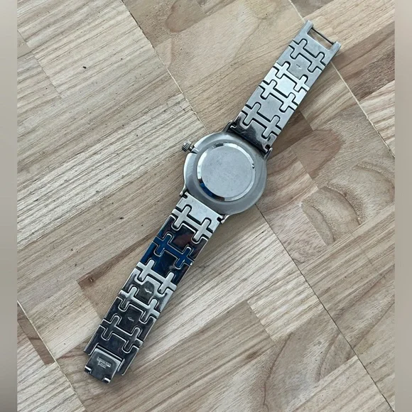 Skagen Steel Watch Blue Dial Stain Case, Bracelet, Hands, Markers